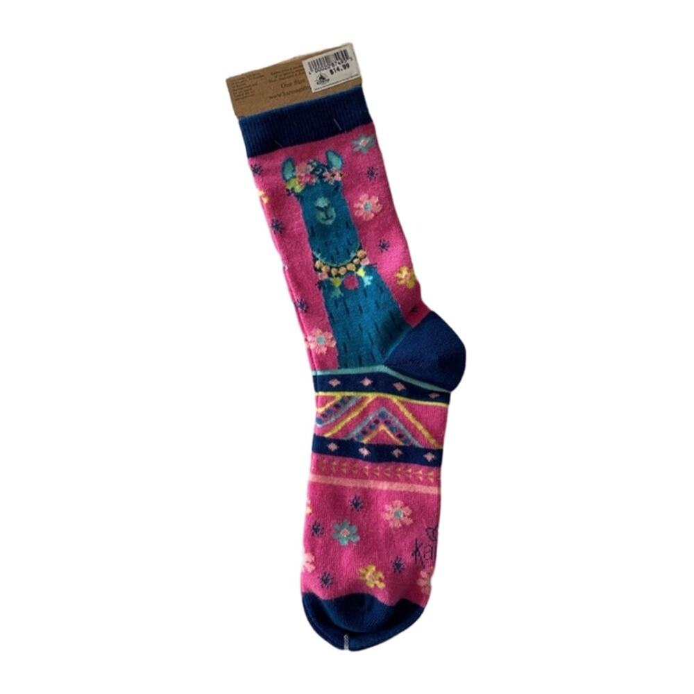 NWT Pink And Blue Llama Socks